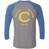 T-Shirts Civitan Front-Rear Printed Next Level Baseball T-Shirt