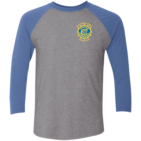 T-Shirts Premium Heather/Vintage Royal / X-Small Civitan Front-Rear Printed Next Level Baseball T-Shirt