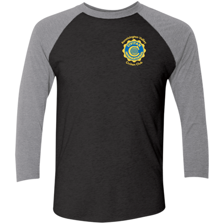 T-Shirts Vintage Black/Premium Heather / X-Small Civitan Front-Rear Printed Next Level Baseball T-Shirt