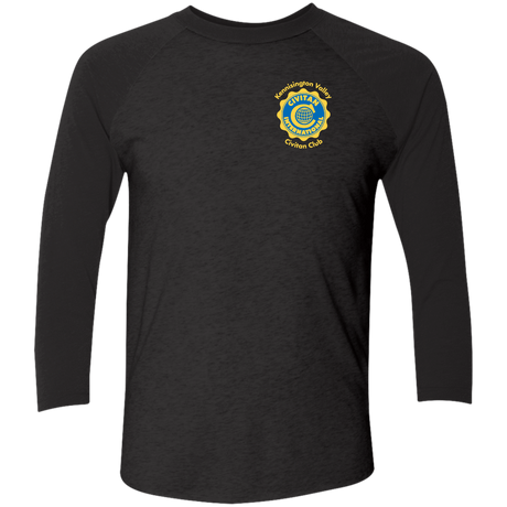 T-Shirts Vintage Black/Vintage Black / X-Small Civitan Front-Rear Printed Next Level Baseball T-Shirt