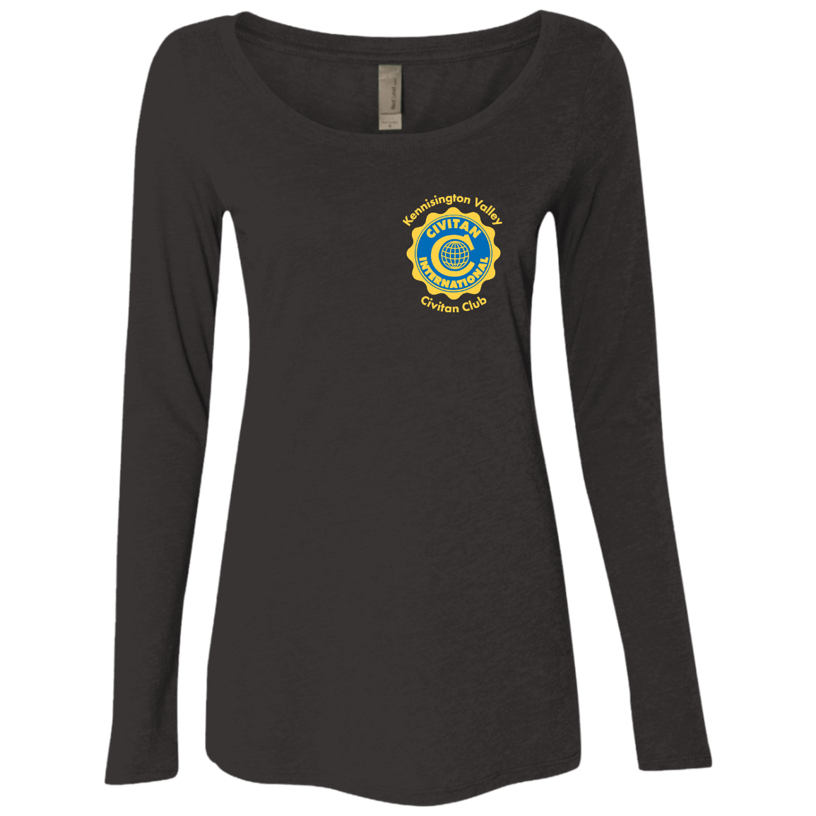 T-Shirts Vintage Black / S Civitan Front-Rear Printed Next Level Ladies Scoop