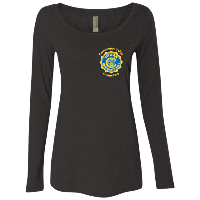 T-Shirts Vintage Black / S Civitan Front-Rear Printed Next Level Ladies Scoop