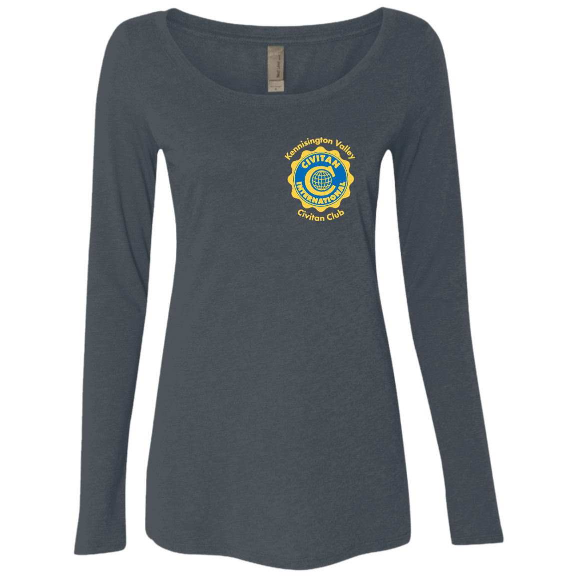 T-Shirts Vintage Navy / S Civitan Front-Rear Printed Next Level Ladies Scoop