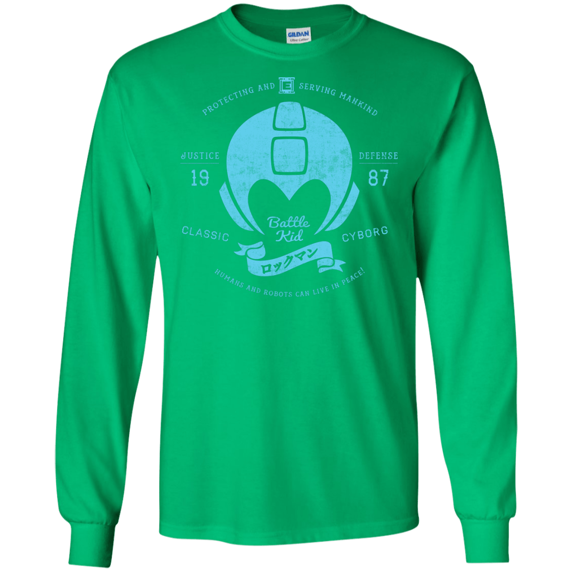 T-Shirts Irish Green / S Classic Cyborg 600 Men's Long Sleeve T-Shirt