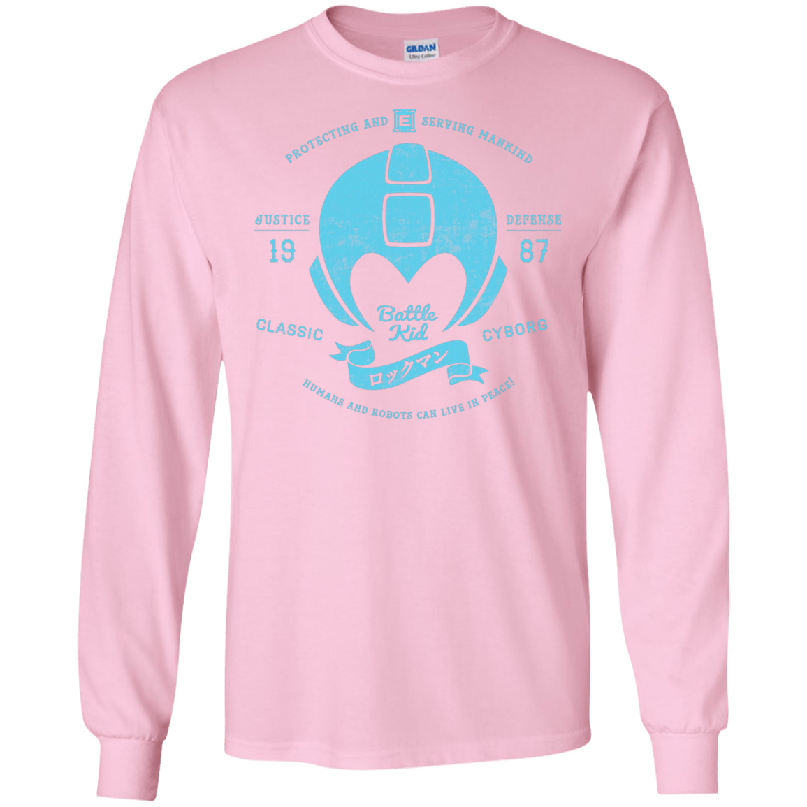 T-Shirts Light Pink / S Classic Cyborg 600 Men's Long Sleeve T-Shirt