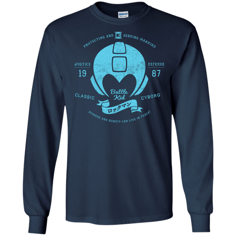 T-Shirts Navy / S Classic Cyborg 600 Men's Long Sleeve T-Shirt