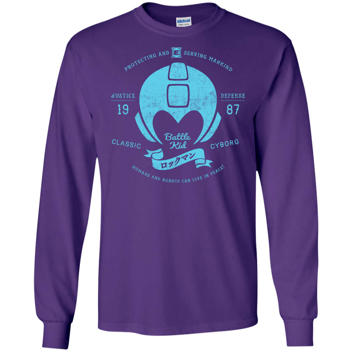 T-Shirts Purple / S Classic Cyborg 600 Men's Long Sleeve T-Shirt