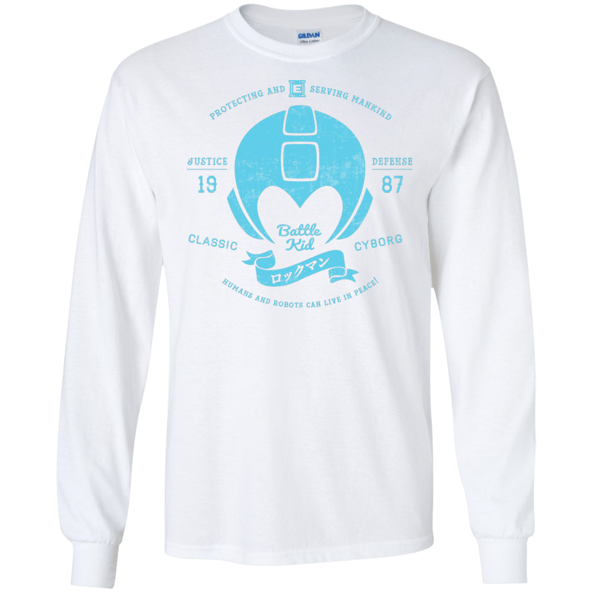 T-Shirts White / S Classic Cyborg 600 Men's Long Sleeve T-Shirt