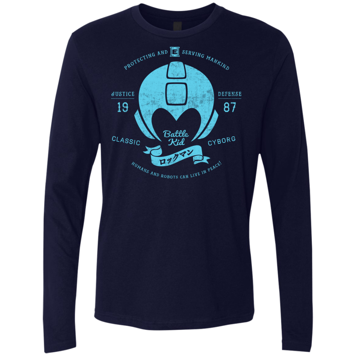 T-Shirts Midnight Navy / S Classic Cyborg 600 Men's Premium Long Sleeve