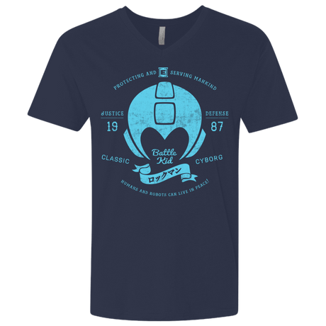 T-Shirts Midnight Navy / X-Small Classic Cyborg 600 Men's Premium V-Neck