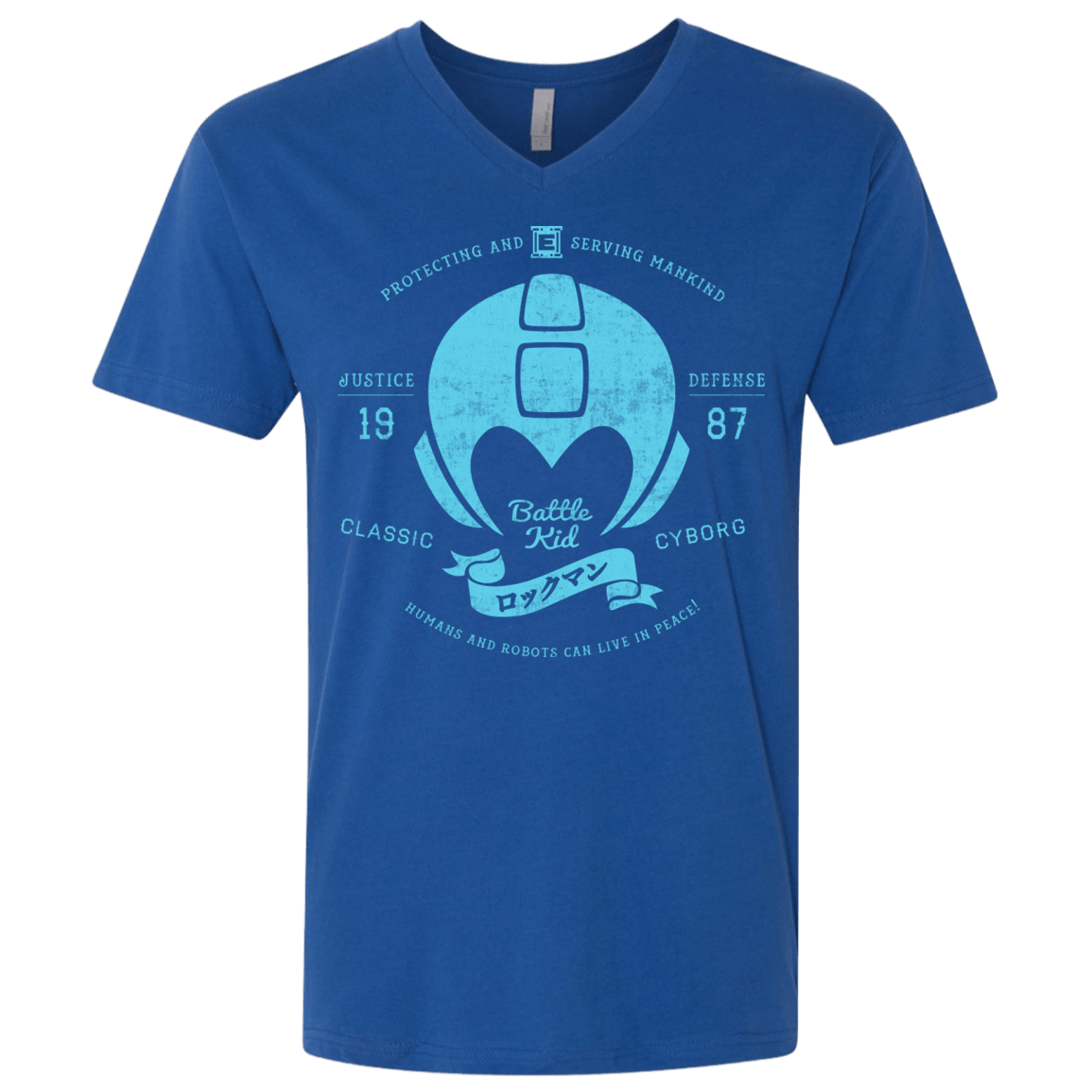 T-Shirts Royal / X-Small Classic Cyborg 600 Men's Premium V-Neck