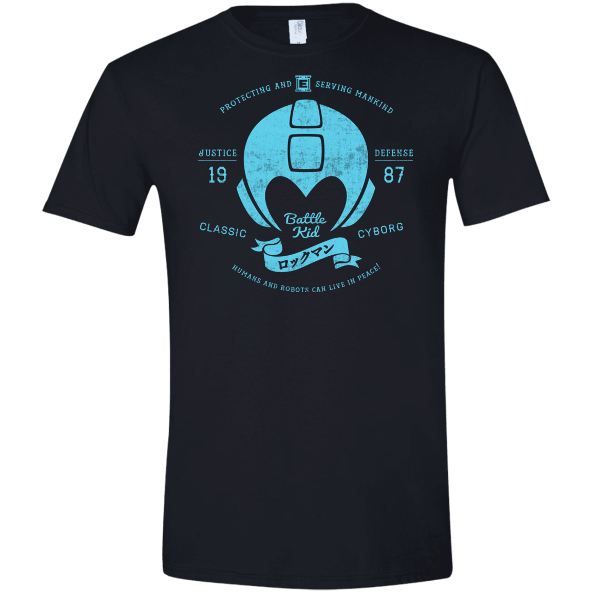 T-Shirts Black / X-Small Classic Cyborg 600 Men's Semi-Fitted Softstyle