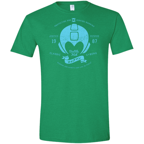 T-Shirts Heather Irish Green / S Classic Cyborg 600 Men's Semi-Fitted Softstyle