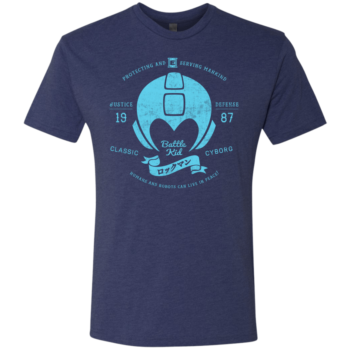 T-Shirts Vintage Navy / S Classic Cyborg 600 Men's Triblend T-Shirt