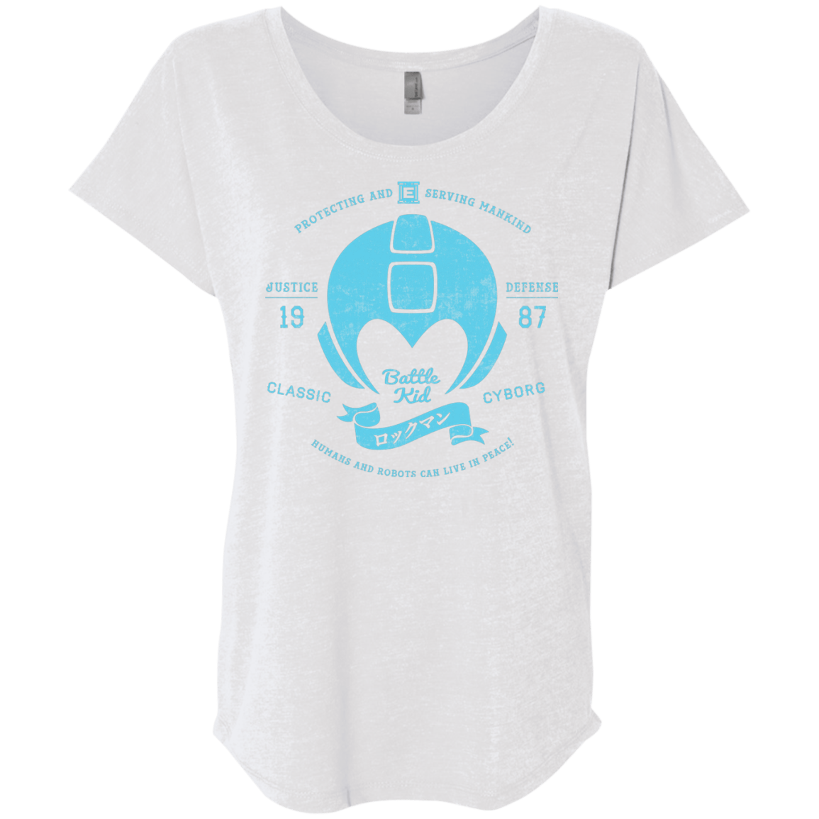 T-Shirts Heather White / X-Small Classic Cyborg 600 Triblend Dolman Sleeve