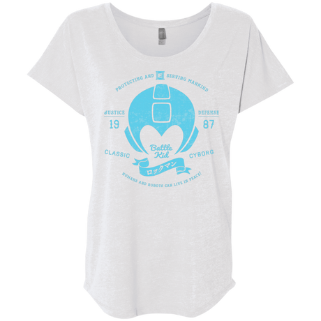 T-Shirts Heather White / X-Small Classic Cyborg 600 Triblend Dolman Sleeve