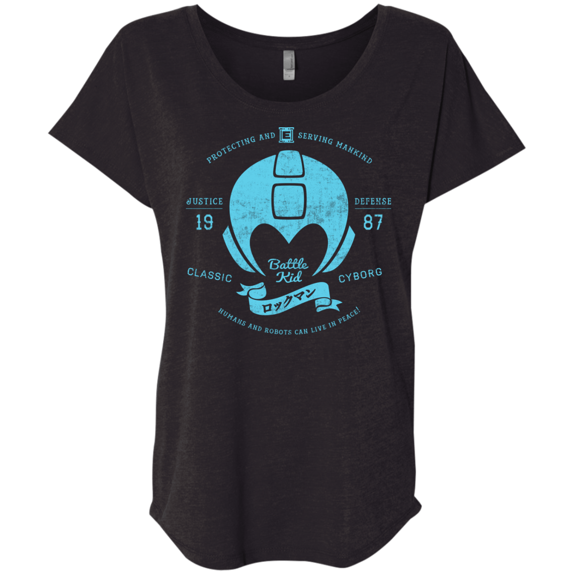 T-Shirts Vintage Black / X-Small Classic Cyborg 600 Triblend Dolman Sleeve