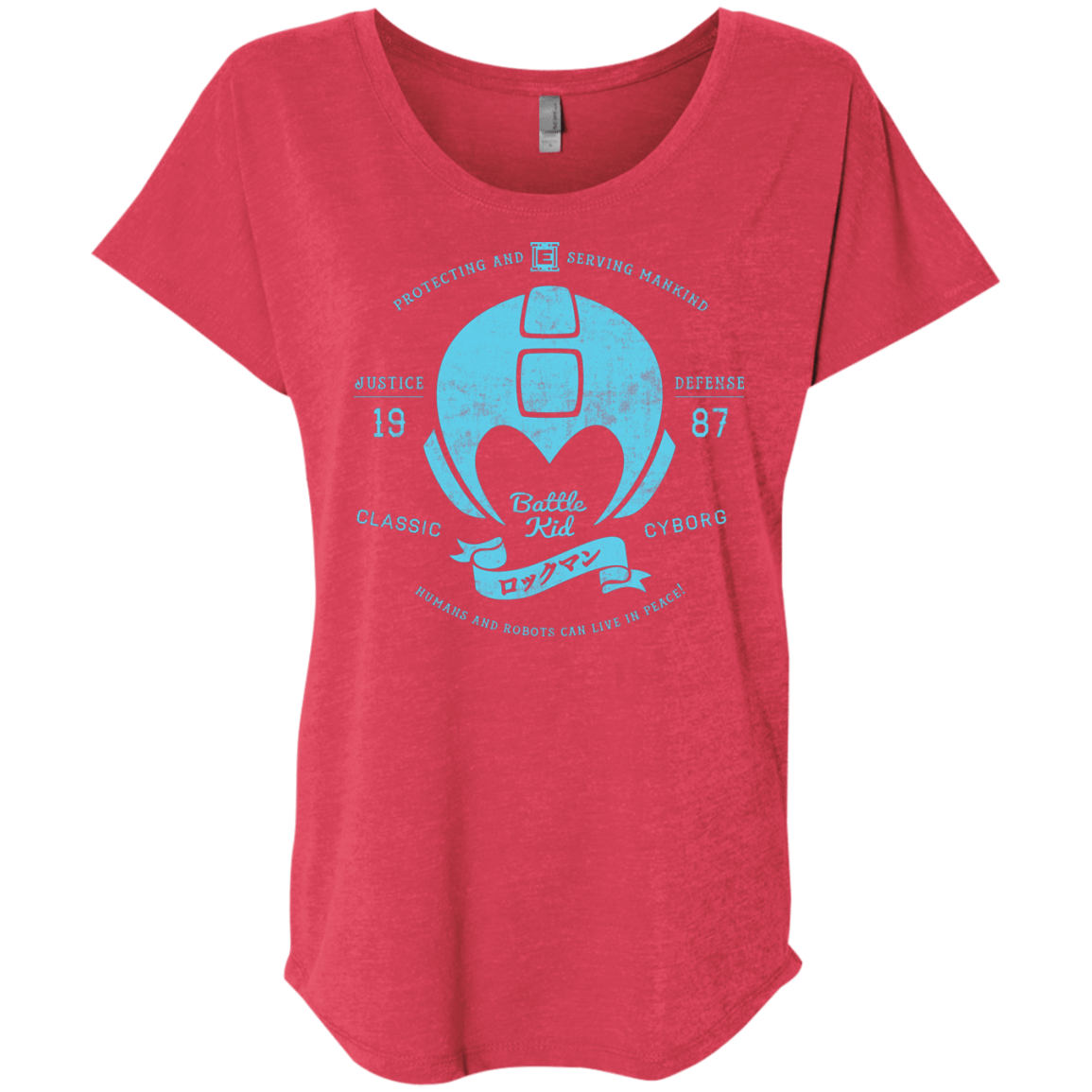 T-Shirts Vintage Red / X-Small Classic Cyborg 600 Triblend Dolman Sleeve
