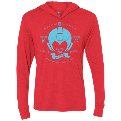 T-Shirts Vintage Red / X-Small Classic Cyborg 600 Triblend Long Sleeve Hoodie Tee