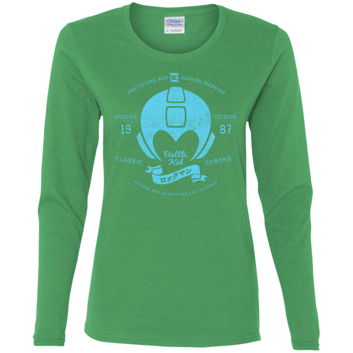 T-Shirts Irish Green / S Classic Cyborg 600 Women's Long Sleeve T-Shirt