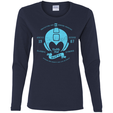 T-Shirts Navy / S Classic Cyborg 600 Women's Long Sleeve T-Shirt