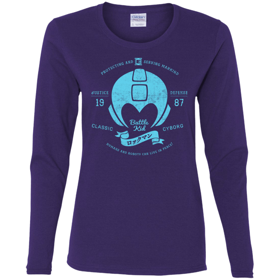 T-Shirts Purple / S Classic Cyborg 600 Women's Long Sleeve T-Shirt