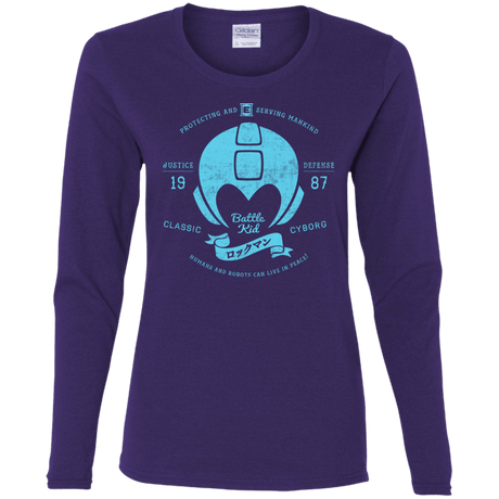 T-Shirts Purple / S Classic Cyborg 600 Women's Long Sleeve T-Shirt
