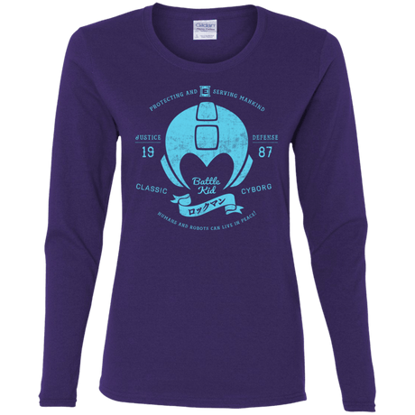 T-Shirts Purple / S Classic Cyborg 600 Women's Long Sleeve T-Shirt