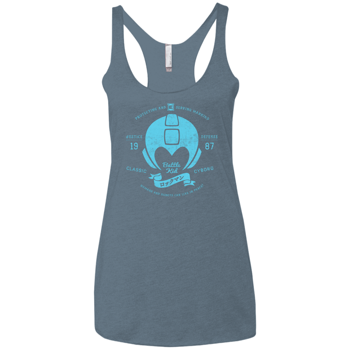 T-Shirts Indigo / X-Small Classic Cyborg 600 Women's Triblend Racerback Tank