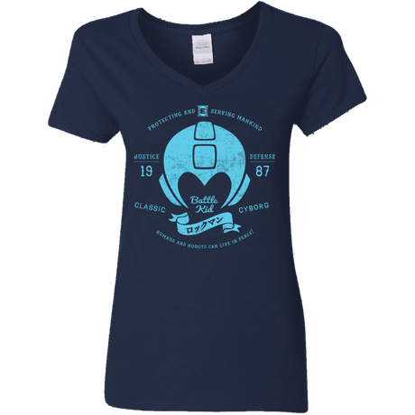 T-Shirts Navy / S Classic Cyborg 600 Women's V-Neck T-Shirt