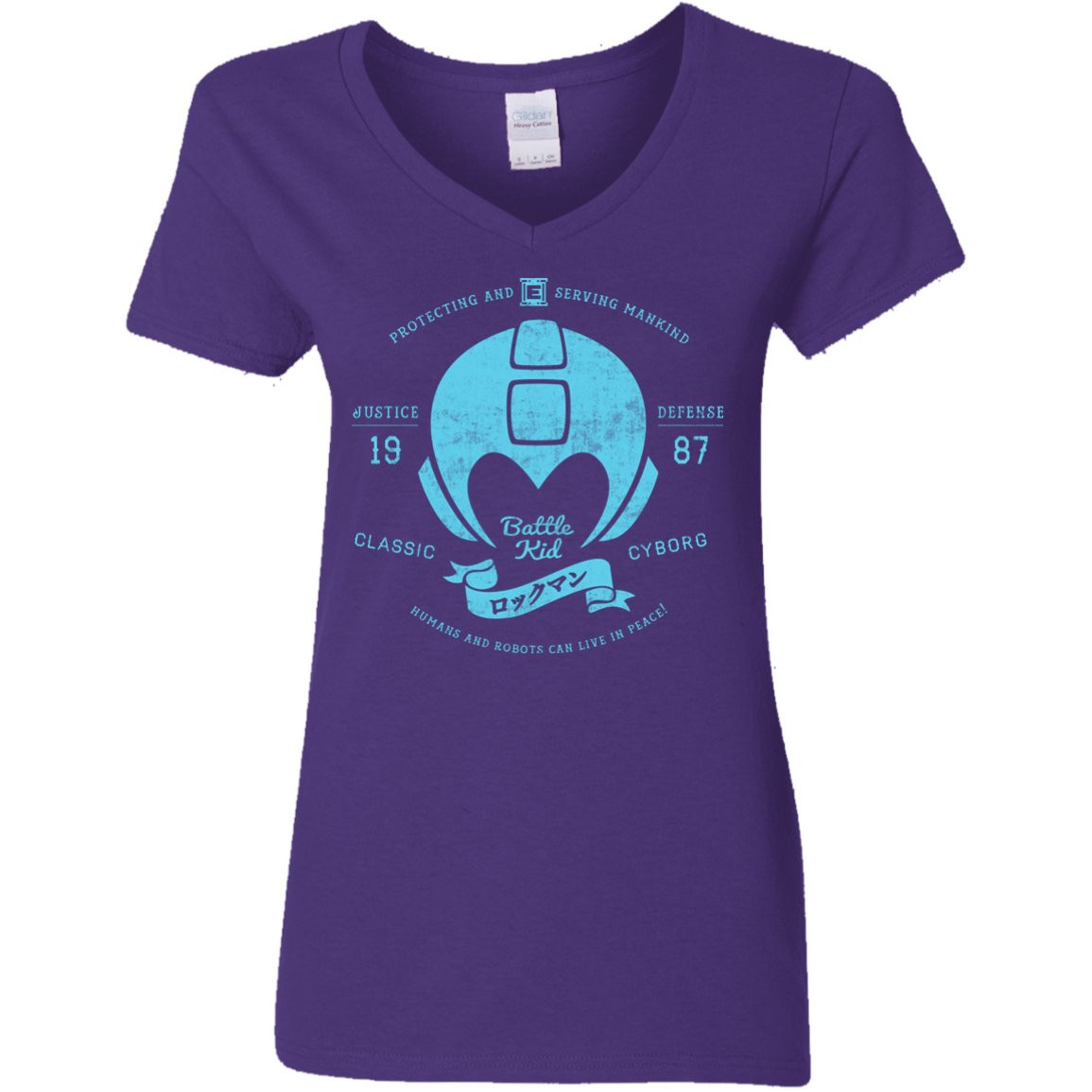 T-Shirts Purple / S Classic Cyborg 600 Women's V-Neck T-Shirt