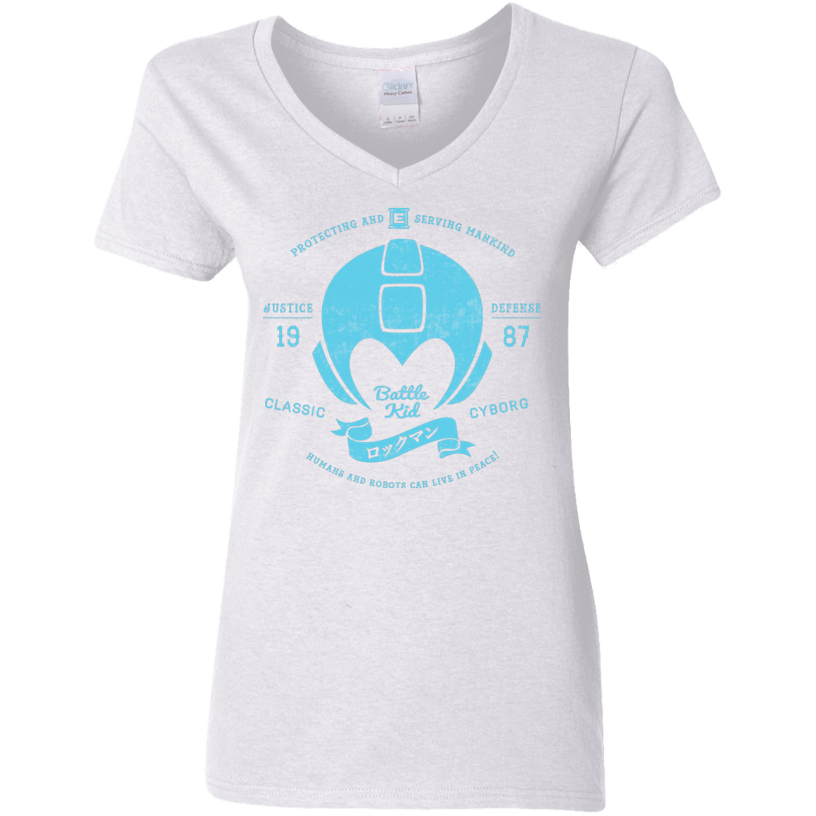T-Shirts White / S Classic Cyborg 600 Women's V-Neck T-Shirt