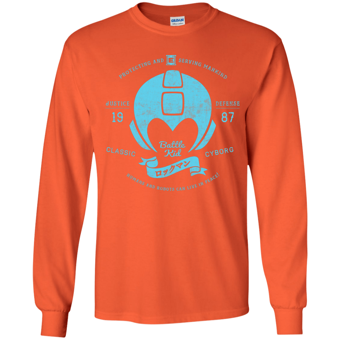 T-Shirts Orange / YS Classic Cyborg 600 Youth Long Sleeve T-Shirt