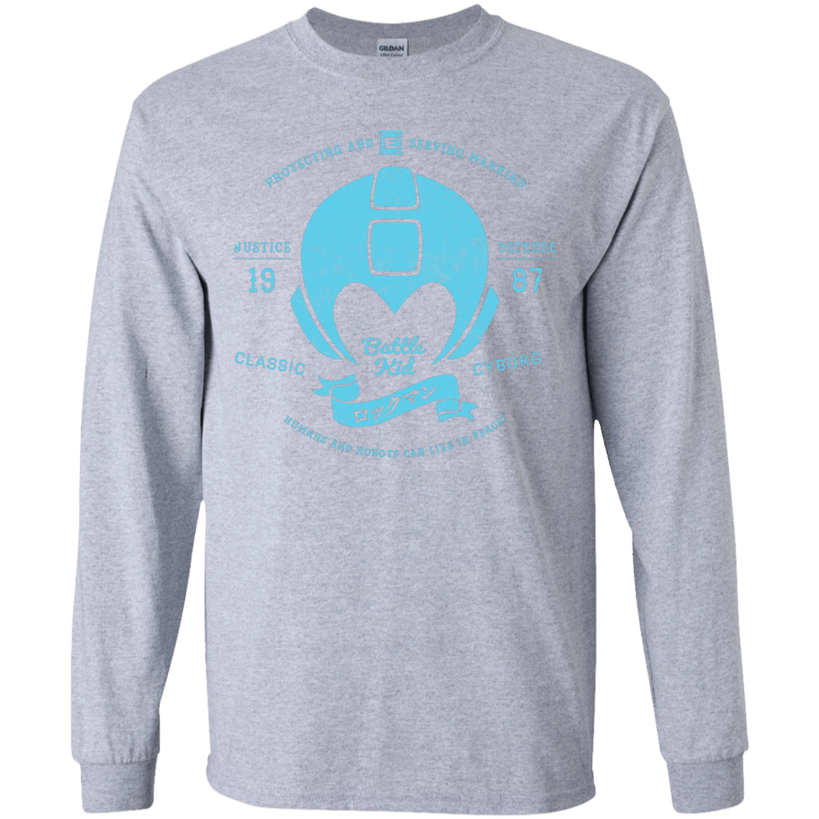 T-Shirts Sport Grey / YS Classic Cyborg 600 Youth Long Sleeve T-Shirt