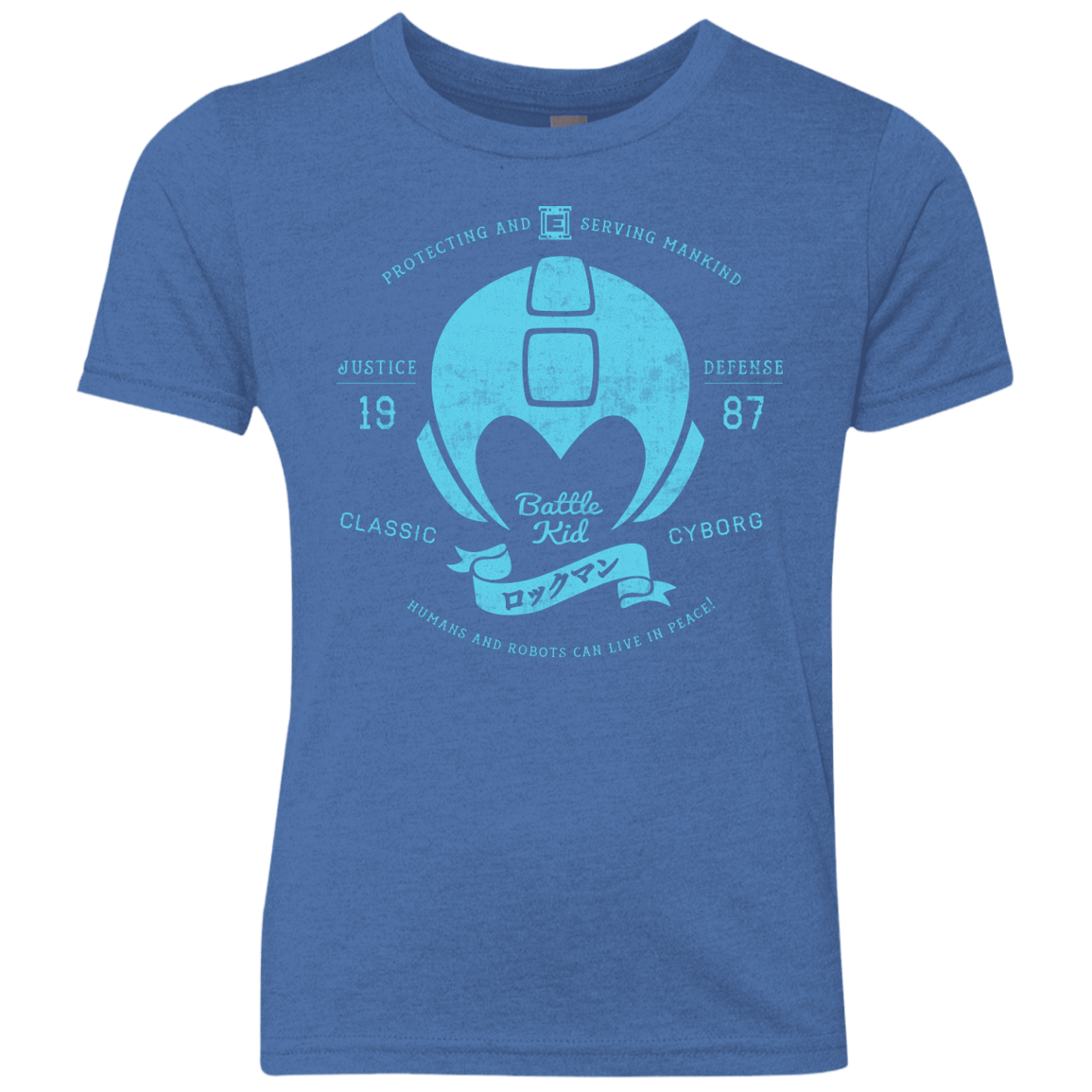 T-Shirts Vintage Royal / YXS Classic Cyborg 600 Youth Triblend T-Shirt