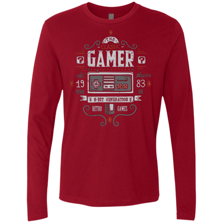 T-Shirts Cardinal / Small Classic Gamer Men's Premium Long Sleeve