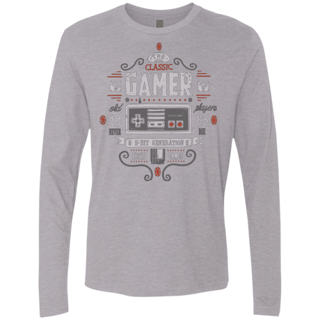 T-Shirts Heather Grey / Small Classic Gamer Men's Premium Long Sleeve