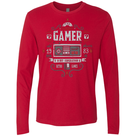 T-Shirts Red / Small Classic Gamer Men's Premium Long Sleeve
