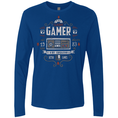 T-Shirts Royal / Small Classic Gamer Men's Premium Long Sleeve