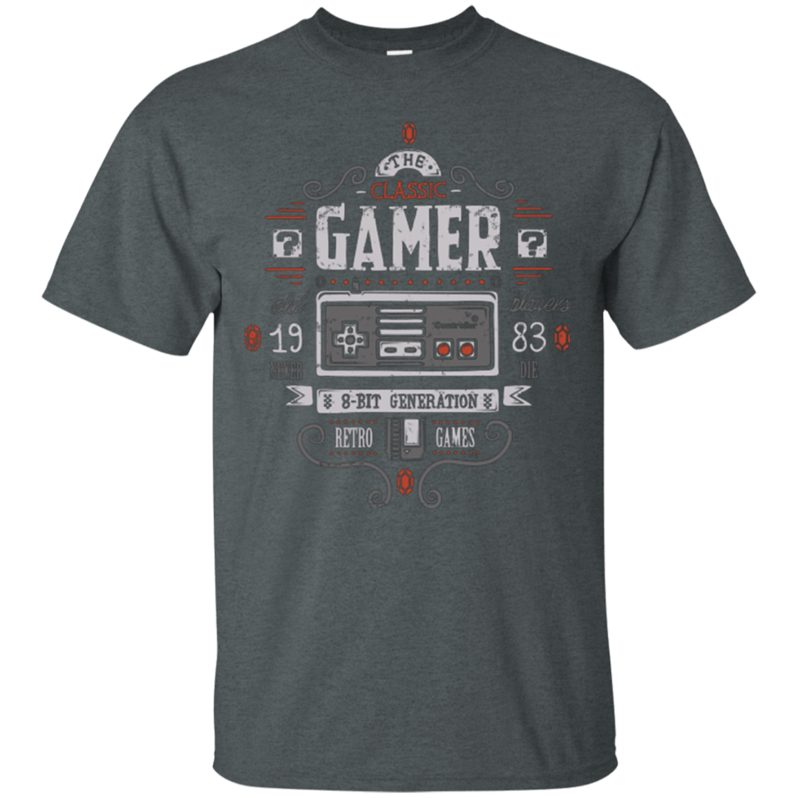 T-Shirts Dark Heather / Small Classic Gamer T-Shirt