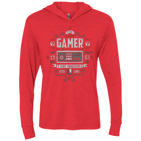 T-Shirts Vintage Red / X-Small Classic Gamer Triblend Long Sleeve Hoodie Tee