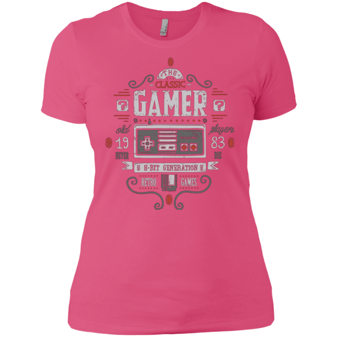 T-Shirts Hot Pink / X-Small Classic Gamer Women's Premium T-Shirt