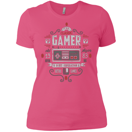 T-Shirts Hot Pink / X-Small Classic Gamer Women's Premium T-Shirt