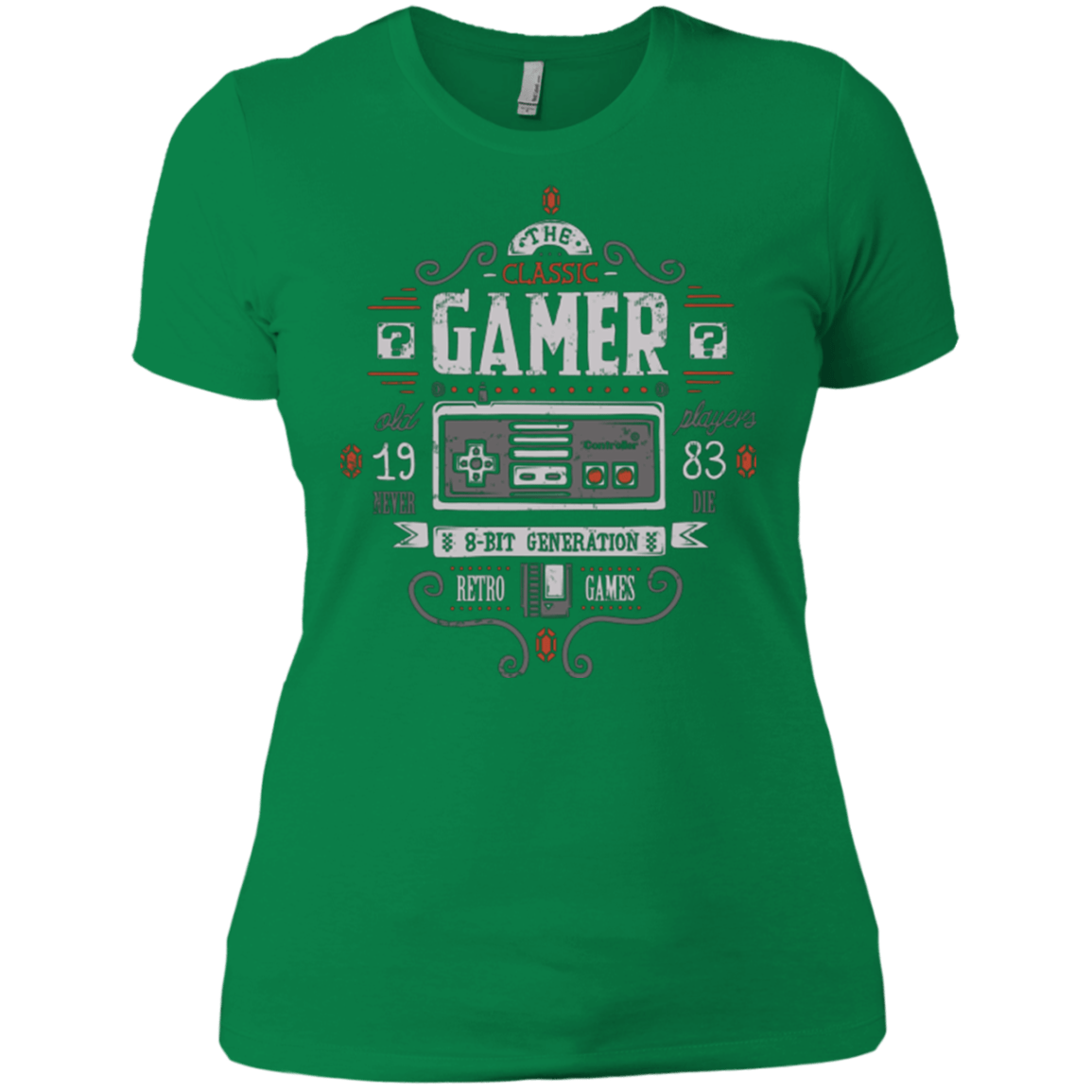 T-Shirts Kelly Green / X-Small Classic Gamer Women's Premium T-Shirt