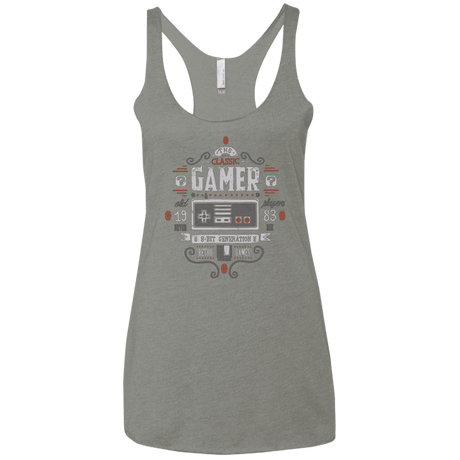 T-Shirts Venetian Grey / X-Small Classic Gamer Women's Triblend Racerback Tank