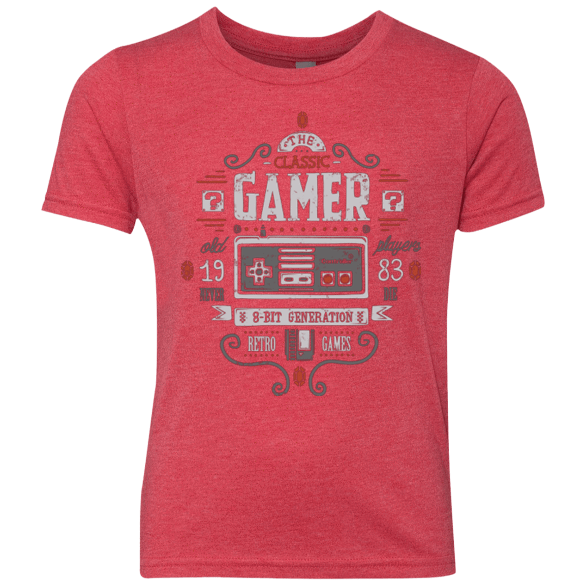 T-Shirts Vintage Red / YXS Classic Gamer Youth Triblend T-Shirt