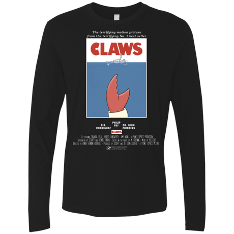 T-Shirts Black / Small Claws Movie Poster Men's Premium Long Sleeve