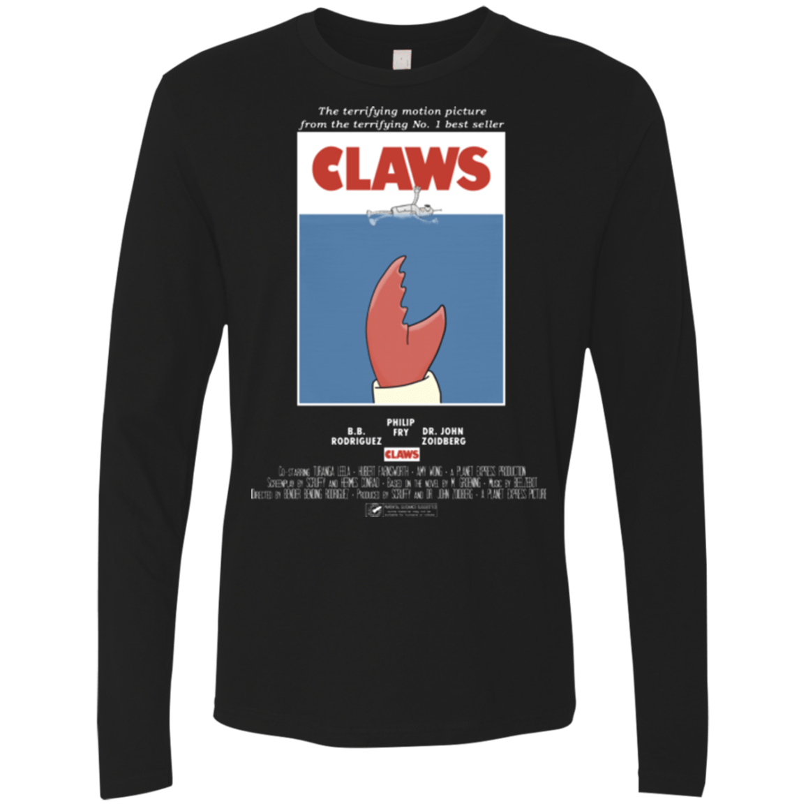 T-Shirts Black / Small Claws Movie Poster Men's Premium Long Sleeve