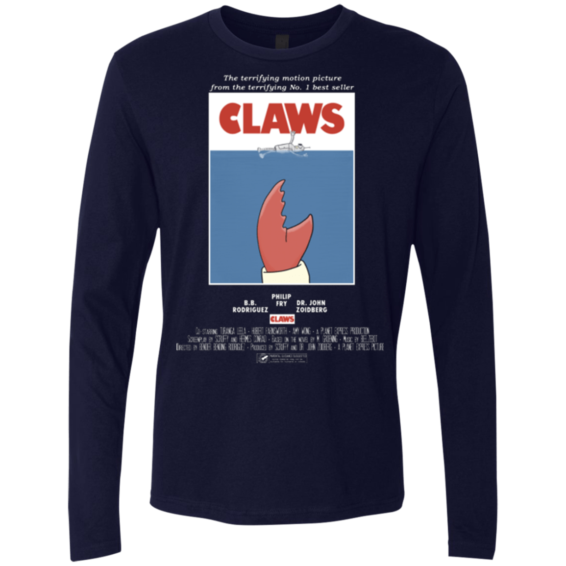 T-Shirts Midnight Navy / Small Claws Movie Poster Men's Premium Long Sleeve