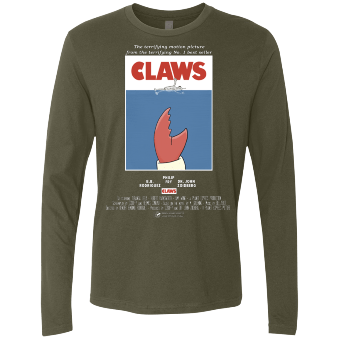 T-Shirts Military Green / Small Claws Movie Poster Men's Premium Long Sleeve